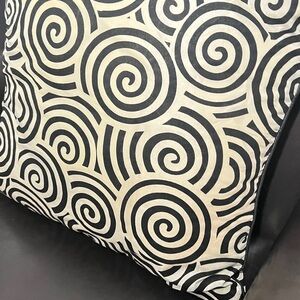 Preowned satin fabric abstract pillow case cover. 12 x 12 with zipper
